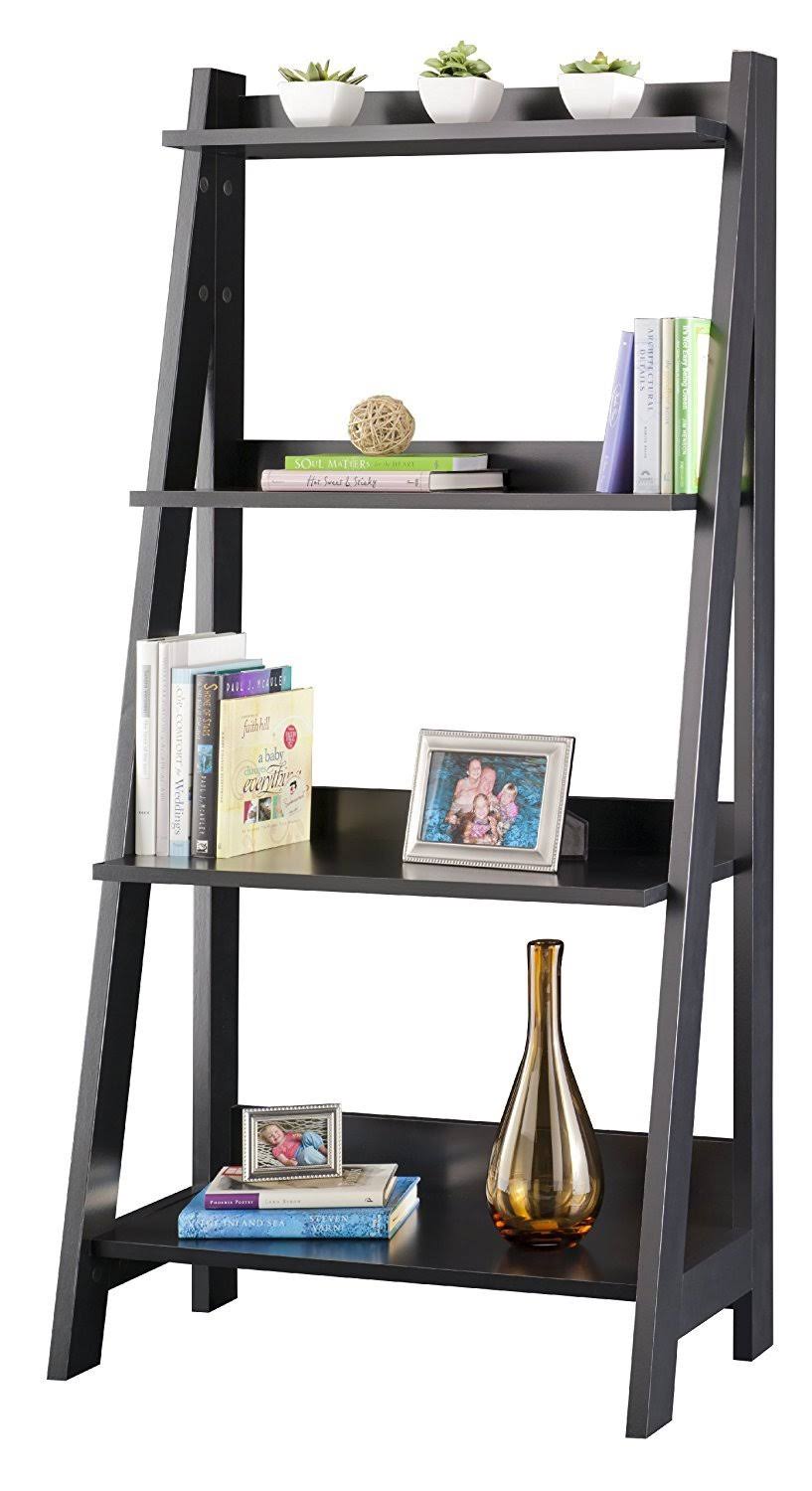 Classic Black Ladder Bookcase V168