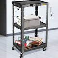 3-Shelf Steel AV Cart with Electric Power Cord W677