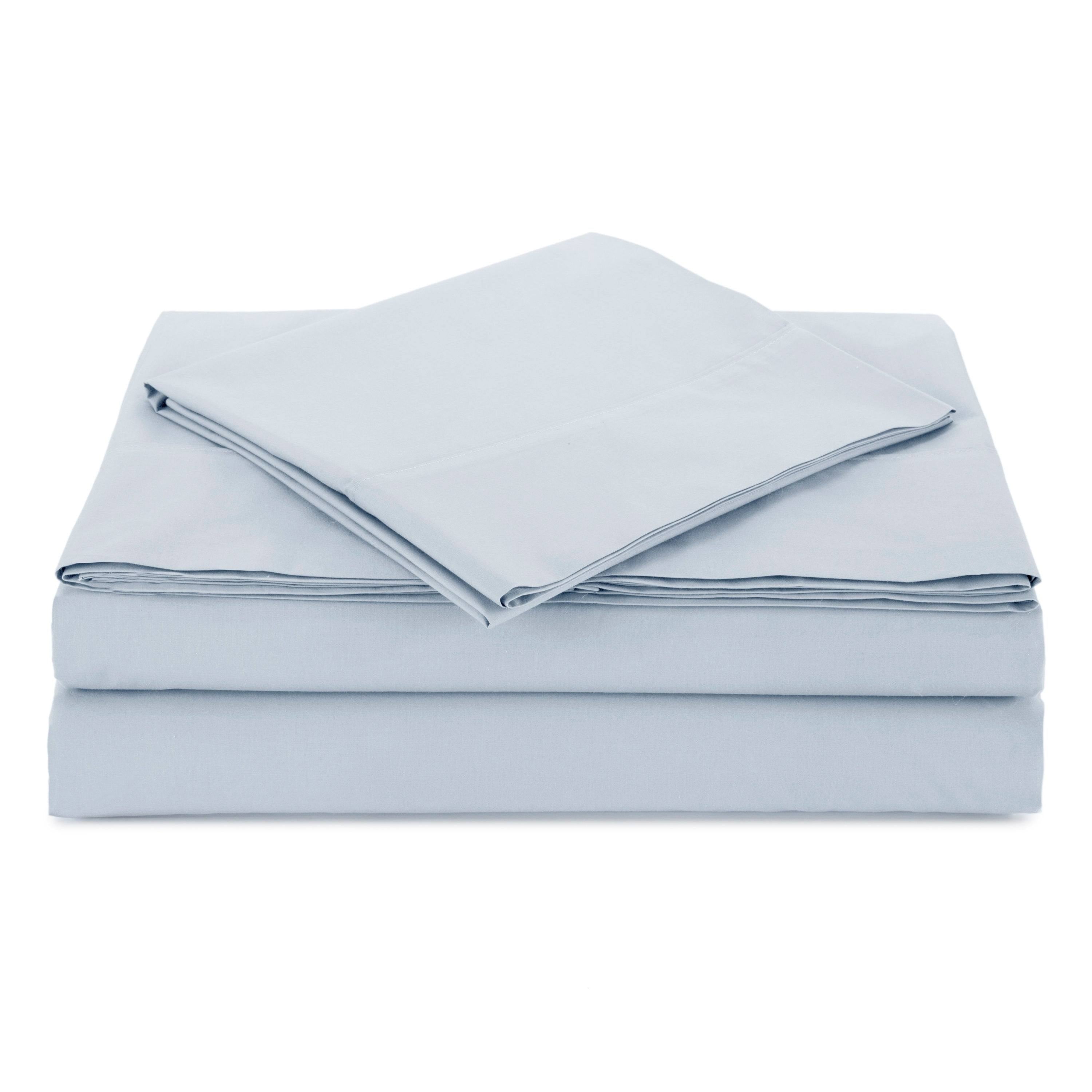 Percale Full Powder Blue Sheet Set D588