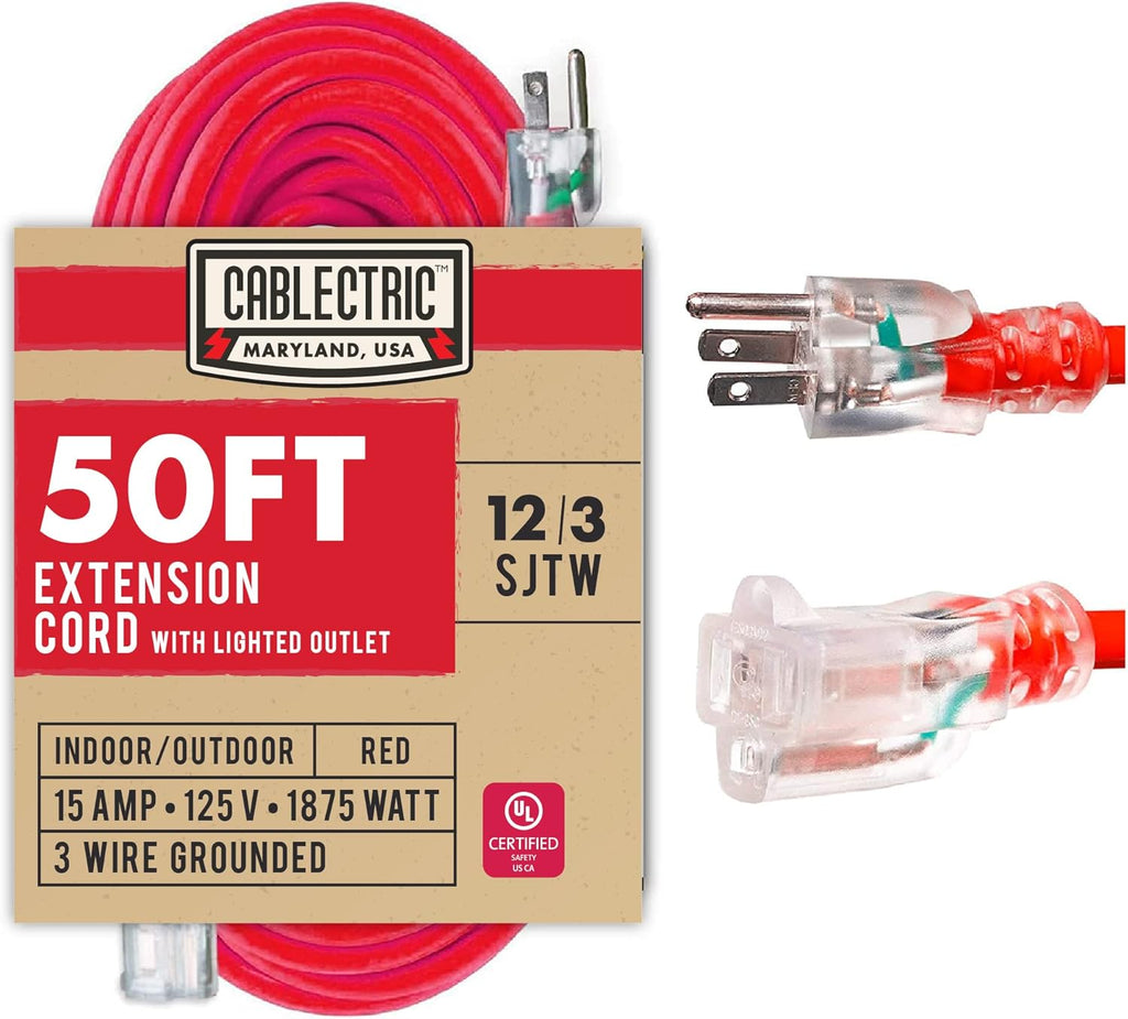 100 Ft 12/3 SJTW Heavy Duty Orange Extension Cord B461192