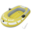 Yellow PVC Inflatable One Person Rowing Air Boat T194