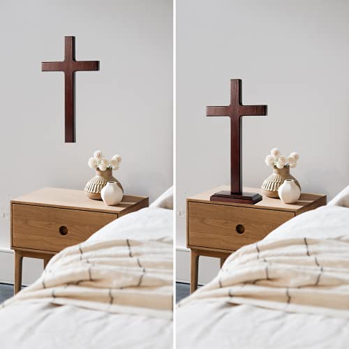 12.5 Inch Wooden Wall Cross D843561