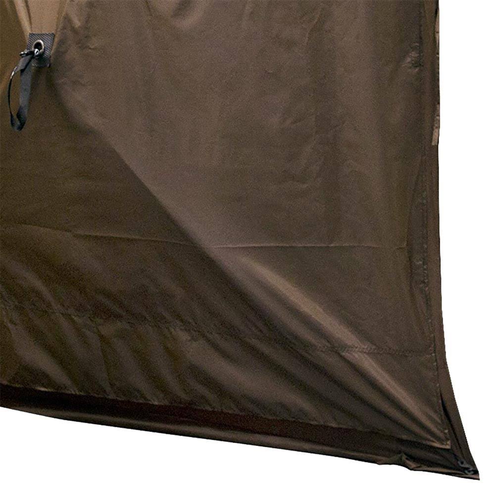 Brown Portable Canopy Shelter with Quick Set Wind & Sun Panels W39053