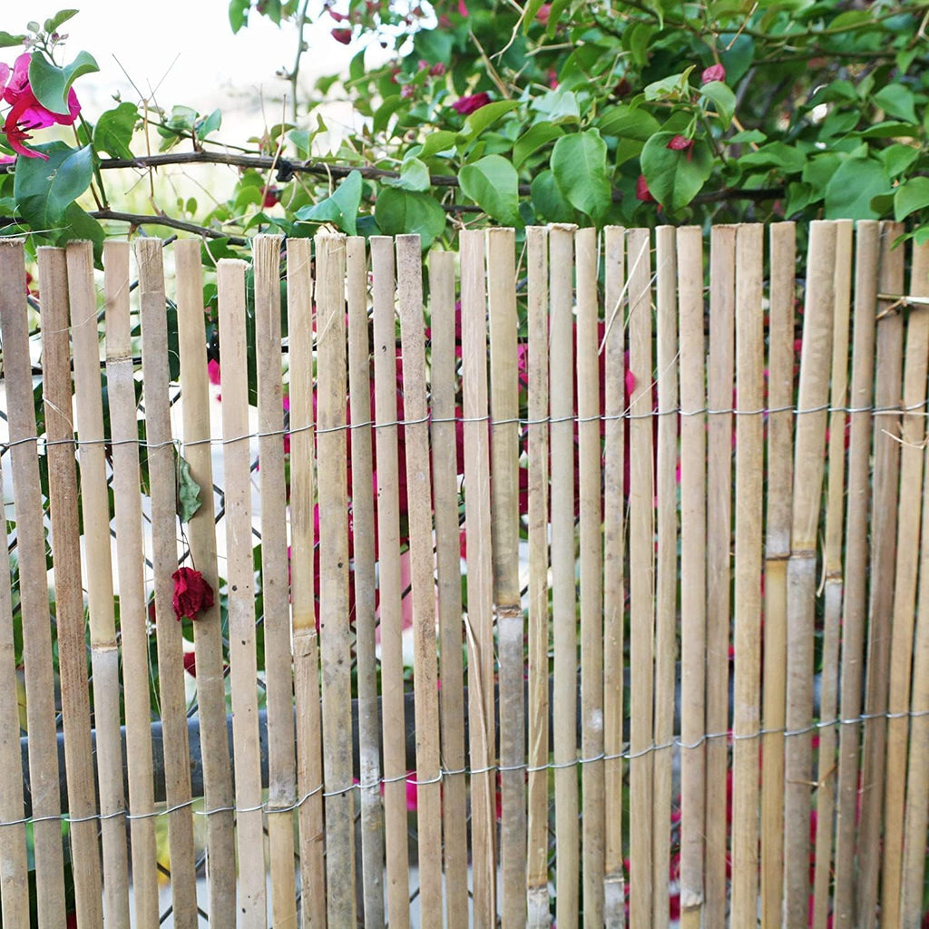 Natural Split Rolled Bamboo Fence Panel 4 ft H x 6 ft L T32231
