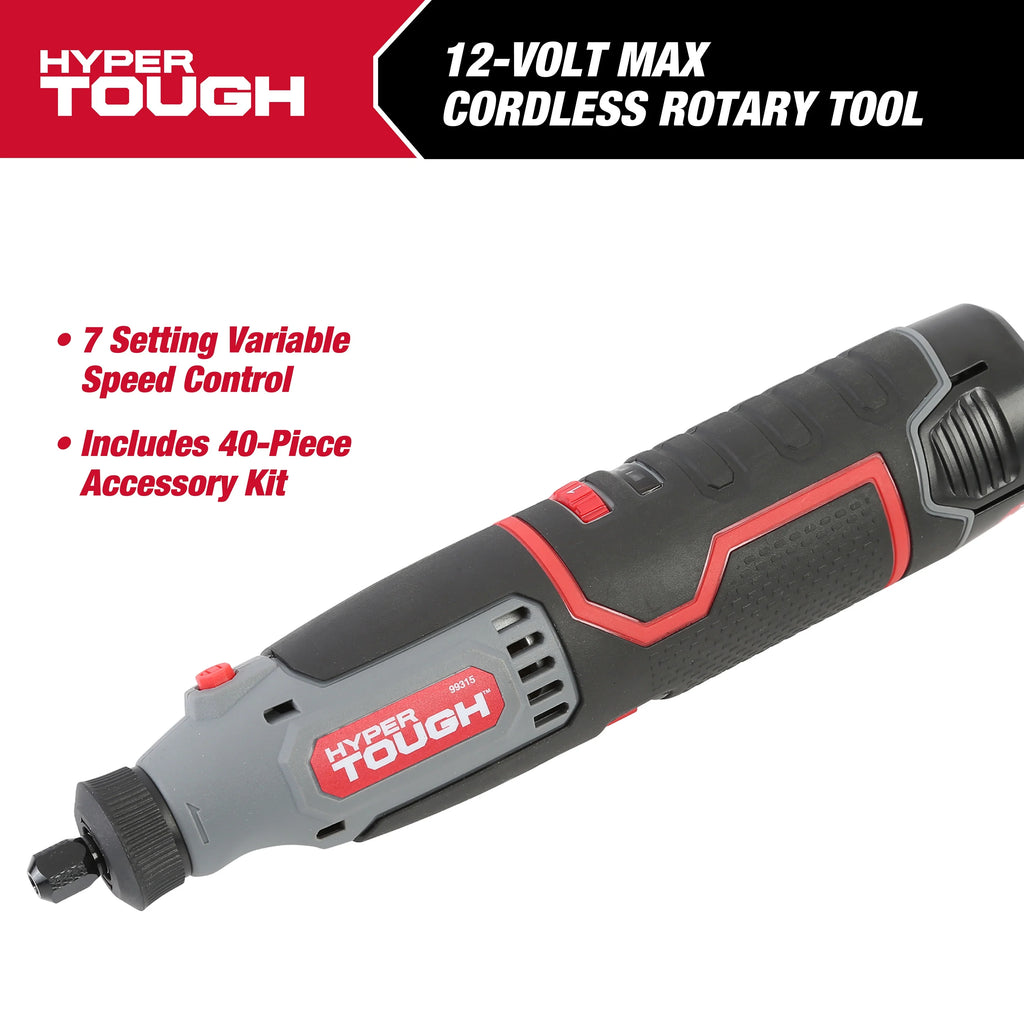 12V Max Lithium-Ion Cordless Variable Speed Rotary Tool with 40 Accessories N924