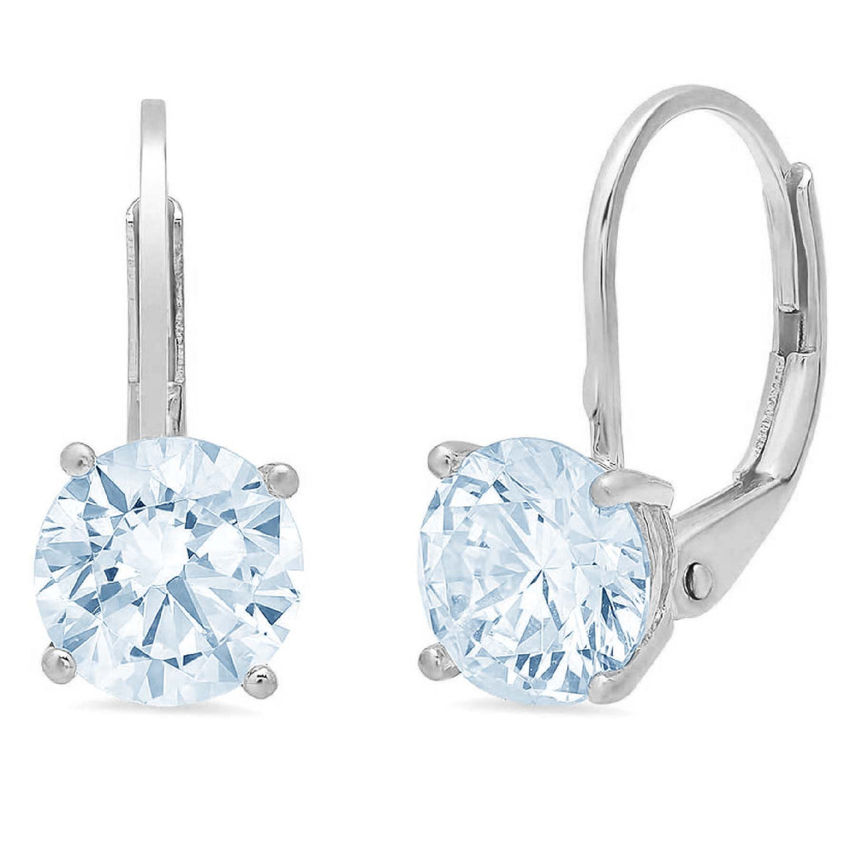 18K White Gold Earrings F80261