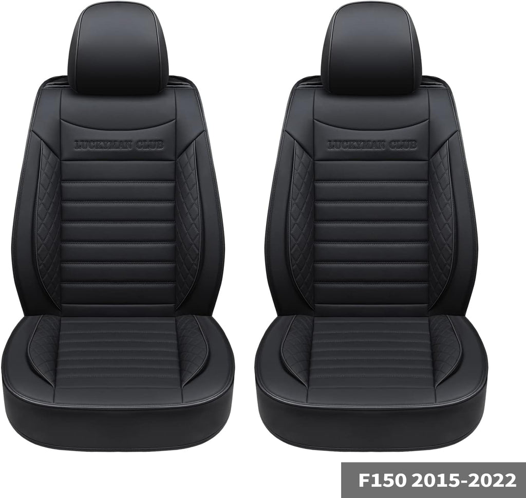 Black Faux Leather Seat Covers for F150 Crew Cab B252230
