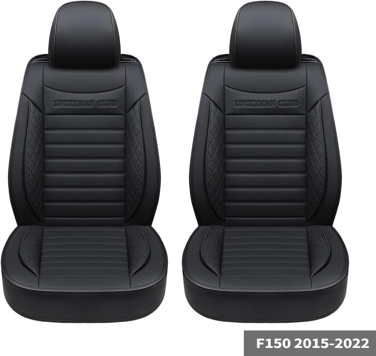 Black Faux Leather Seat Covers for F150 Crew Cab B252230