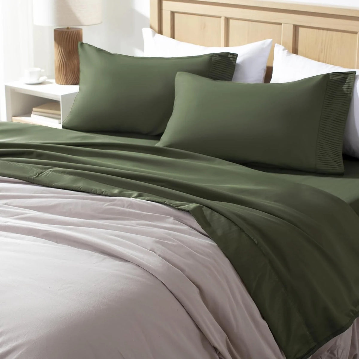 King Size 4 Pieces Microfiber Deep Pocket Bed Sheet Set R530