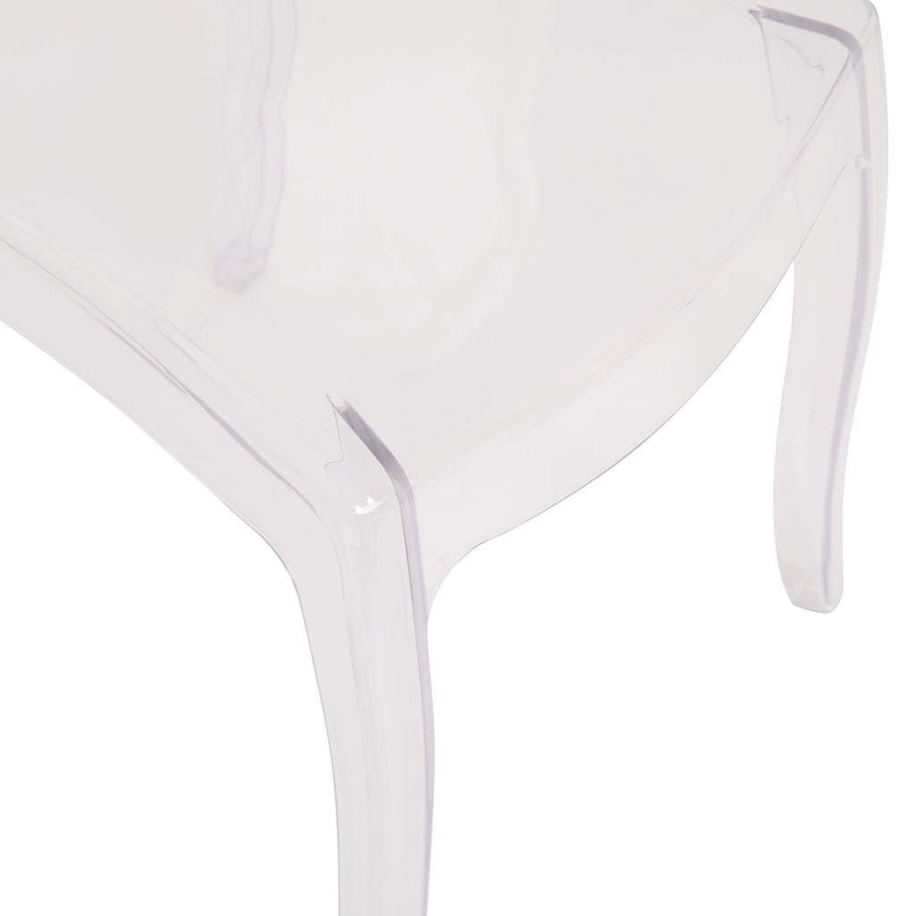 Set of 4 Transparent Resin Ghost Chairs Q673