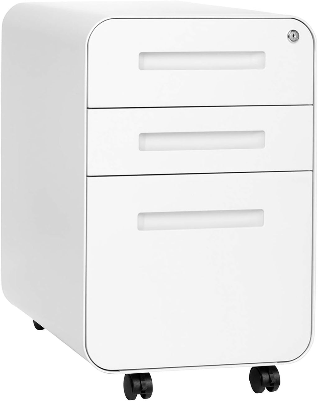 3-Drawer Mobile File Cabinet, Dark Grey A178