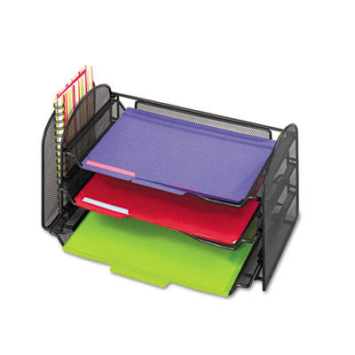 Onyx Mesh Desktop Organizer Black W413