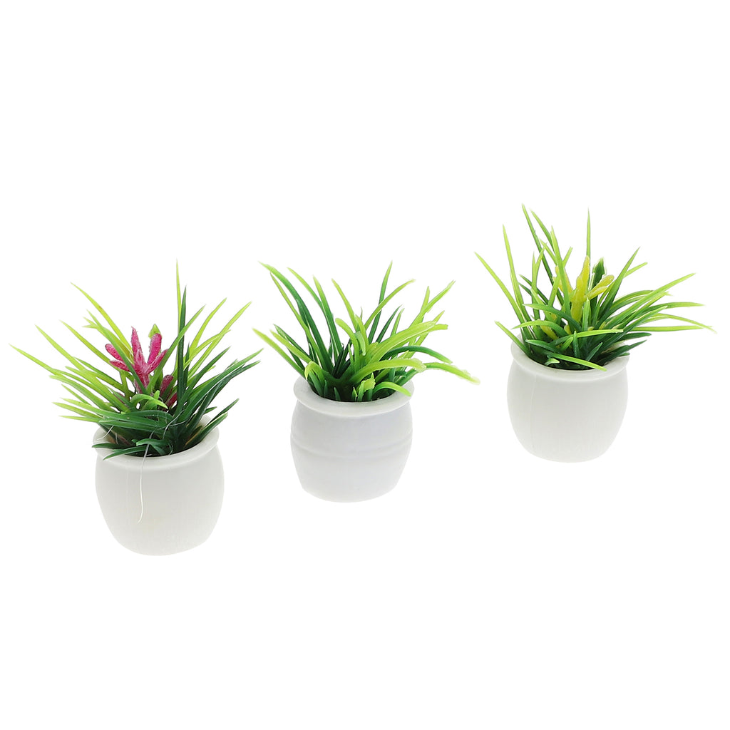 3Pcs Simulation Potted Plant Artificial Bonsai Mini House Decors H99219