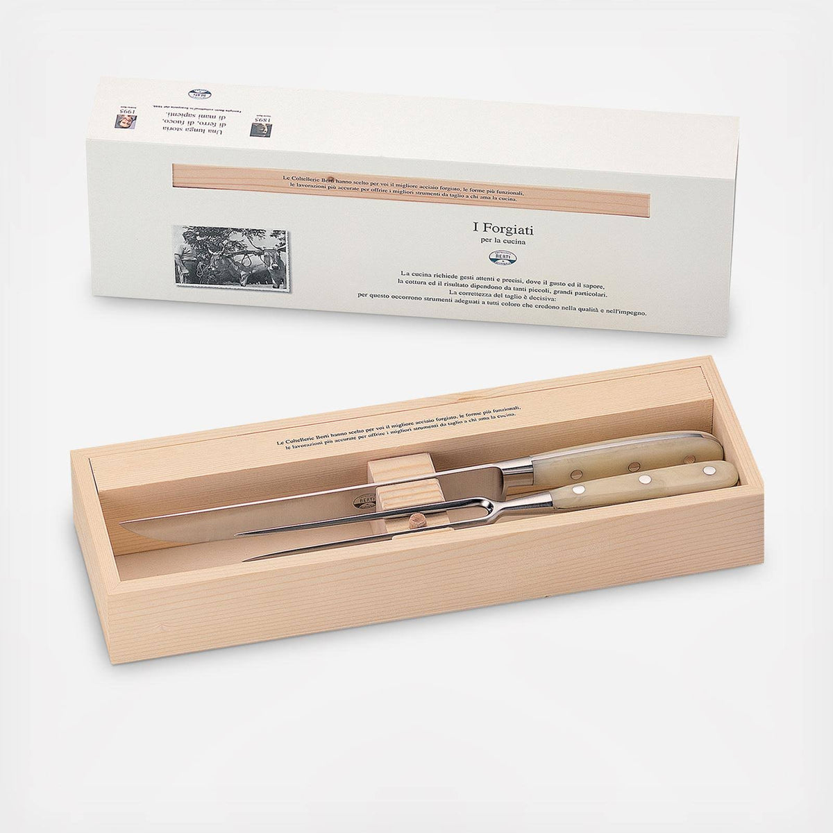 Ivory Lucite Carving Set S1967