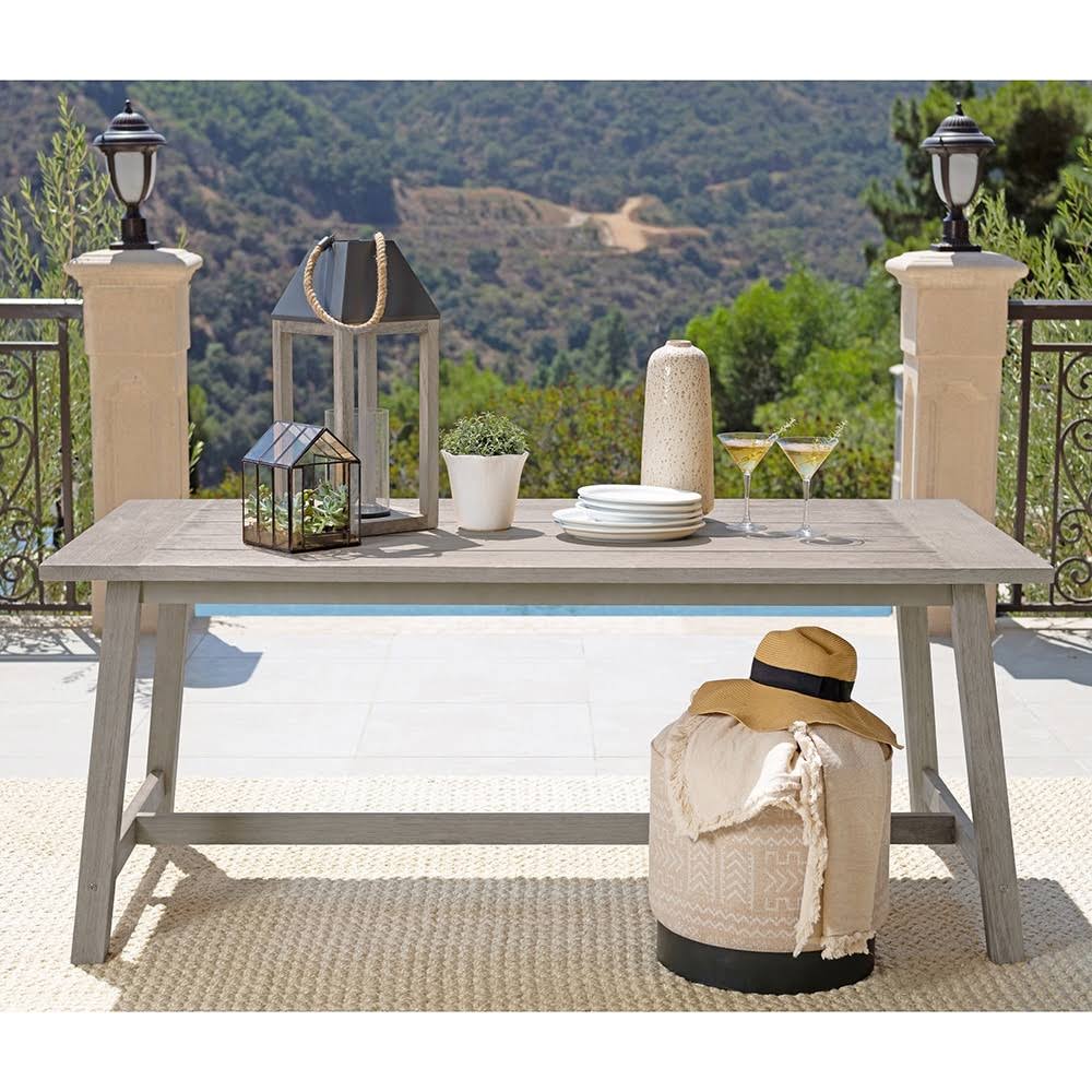Rectangular Eucalyptus Wood Outdoor Dining Table B2802