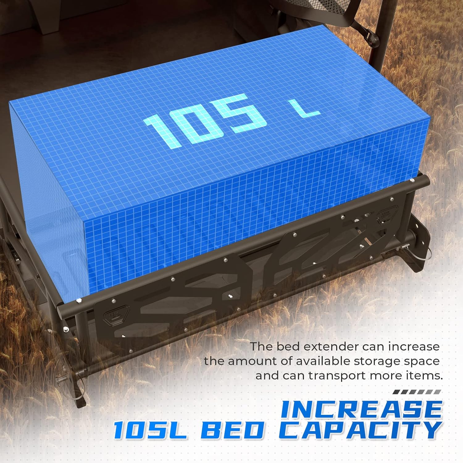 Black Steel Cargo Bed Extender S646589