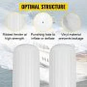 4 Pack Large 10x28 White Ribbed Boat Fenders with Center Hole Z312