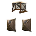 Brown Portable Canopy Shelter with Quick Set Wind & Sun Panels W39053