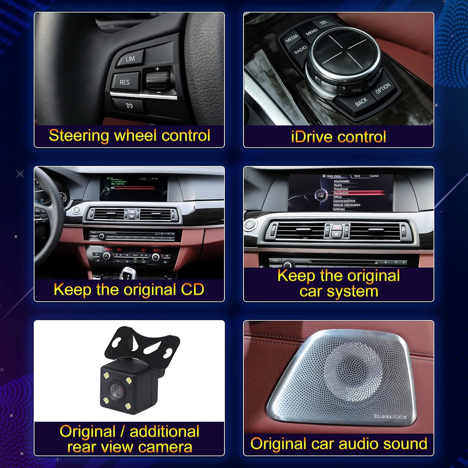 Car Stereo with IPS Screen for BMW 5 Series W86133