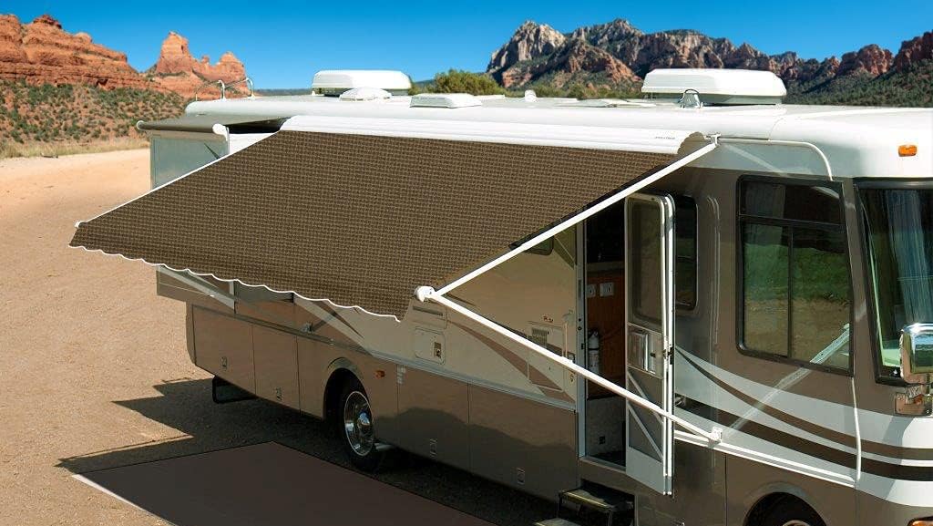 RV Awning Fabric Replacement, Acrylic, Cadet Grey, 18' M120