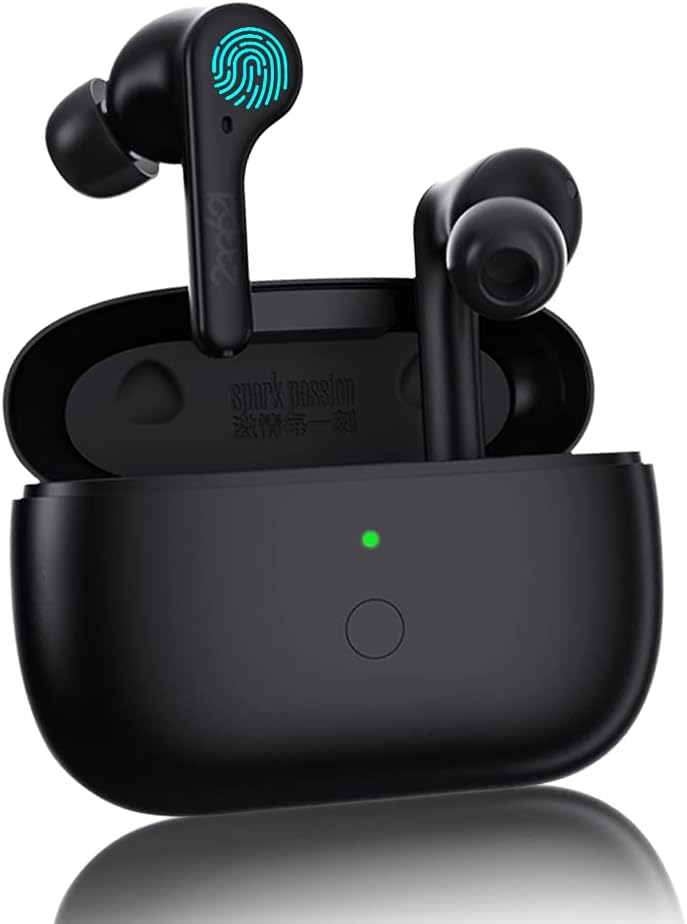 Wireless Earbuds, Active Noise Cancelling Bluetooth 5.1 Earphones, Dual Mic, IPX4 Waterproof, 16H Playtime, Black P8137