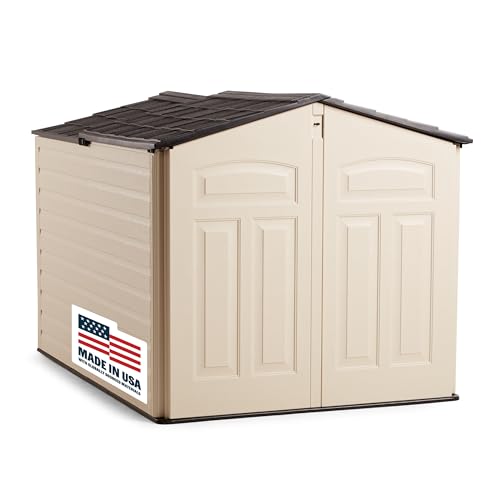 Beige/Brown 5 x 6.5 Ft Resin Outdoor Storage Shed H283