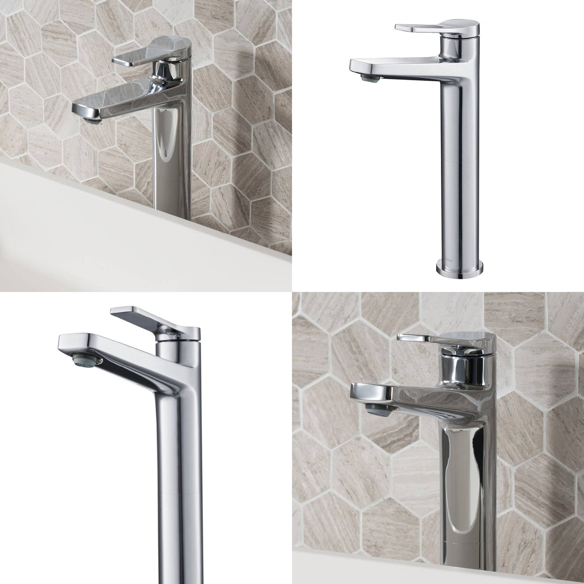 2-Pack Vessel Bathroom Faucet Spot Free Stainless Steel I3539