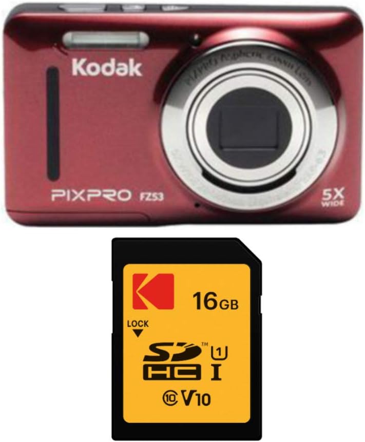 Blue Digital Camera with 16GB Card Bundle K102