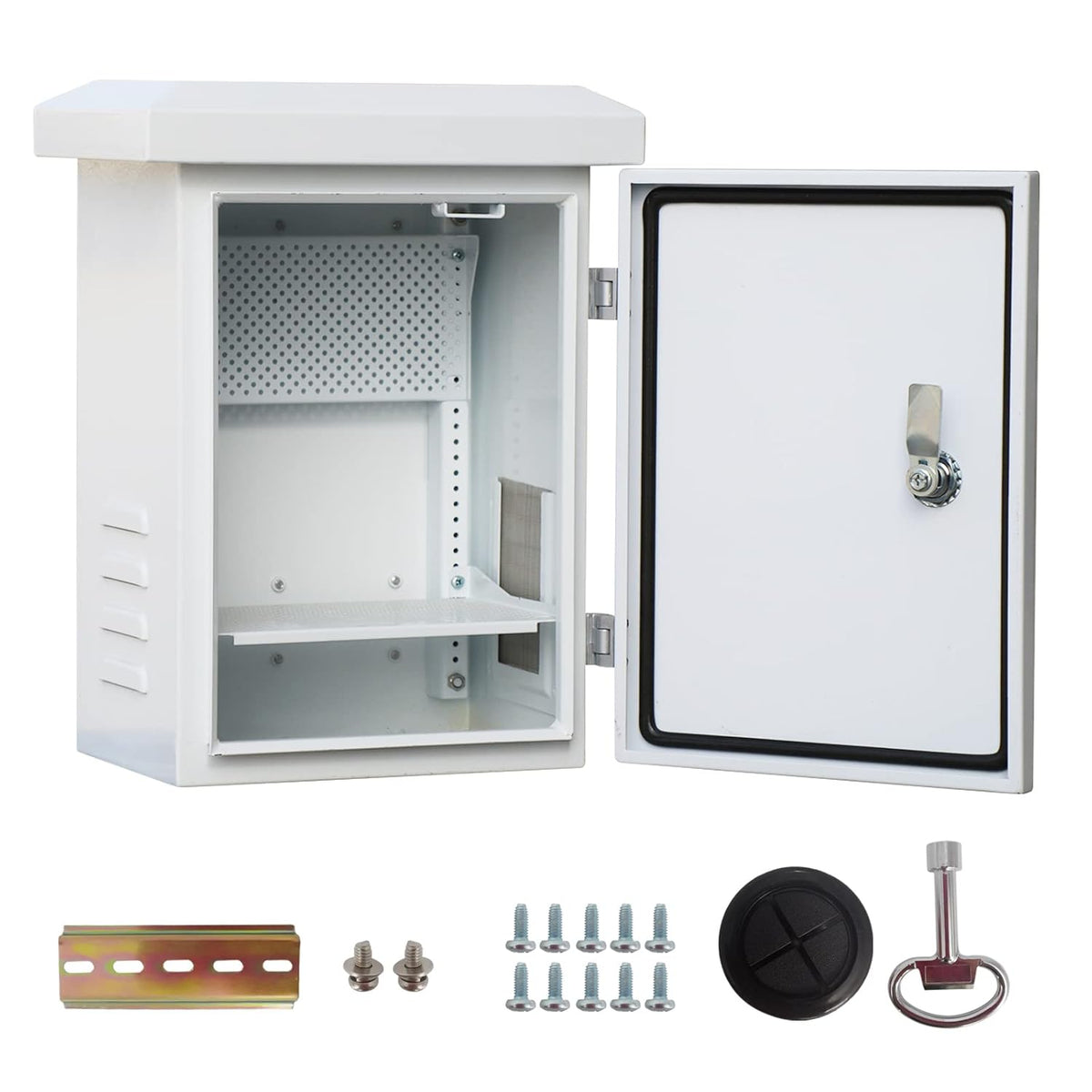 16x12x10 inches Galvanized Electrical Enclosure Box with 2 Shelves W76244