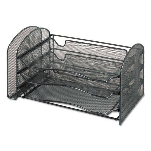 Onyx Mesh Desktop Organizer Black W413