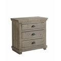 Weathered Gray 3 Drawer Solid Wood Bachelor’s Chest M8823