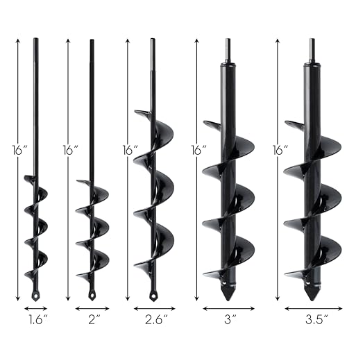 Set of 5 Auger Drill Bit for Planting W652659
