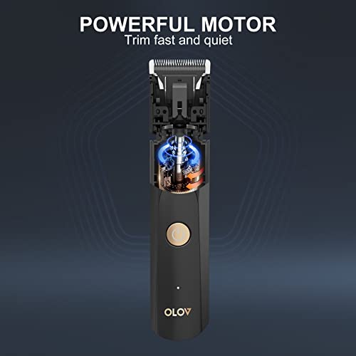 Electric Body Hair Trimmer with 2 Ceramic Blade, USB Recharge Dock & Nosetrimmer Head I59972
