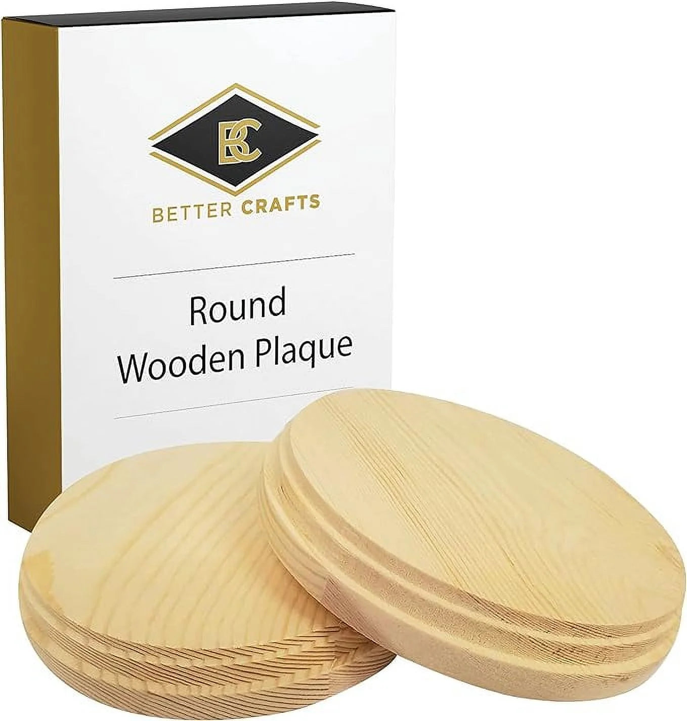 Natural Pine Unfinished Wood Plaque 5 Inch 2 Pcs J848