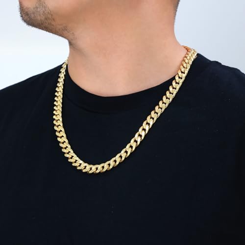 14k Yellow Gold Miami Cuban Link Chain Necklace L55734