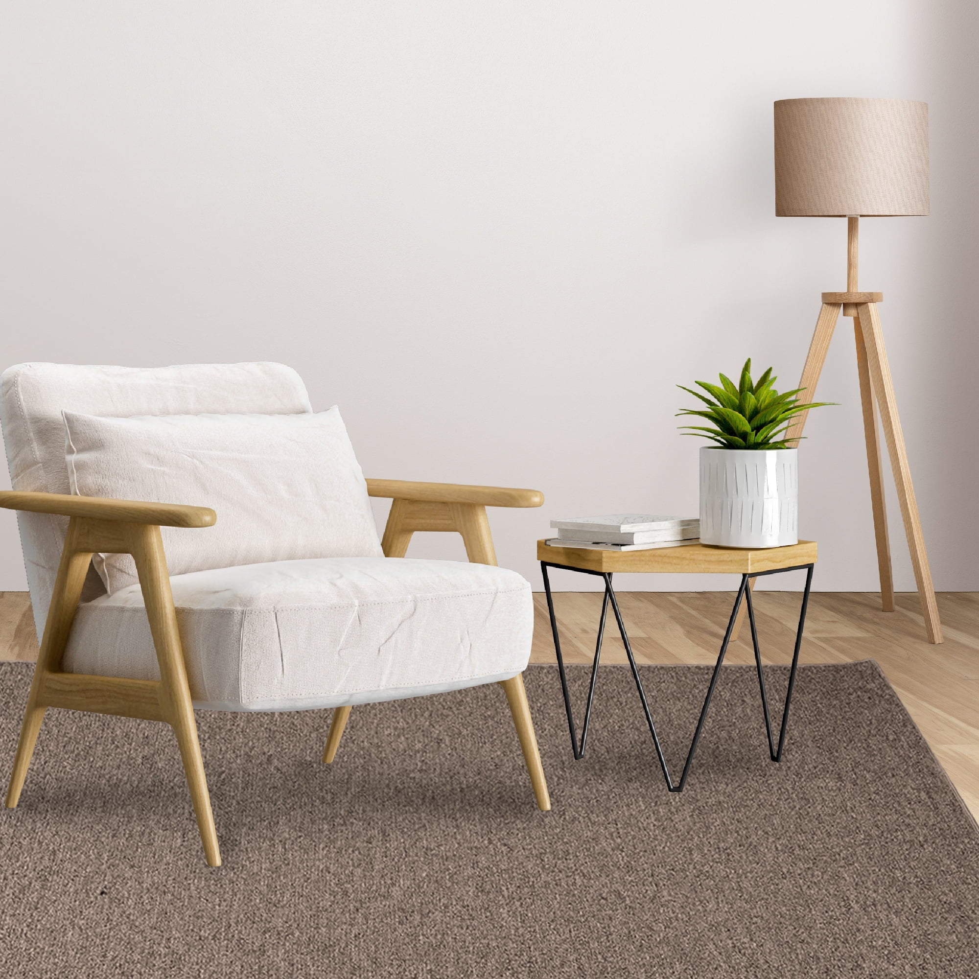 Brown Solid Color Runner Rug, 3' x 46' S53812