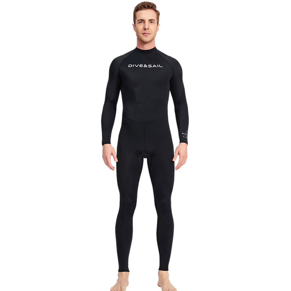 Men One Piece Swimsuit Long Sleeve Surf Suit J698