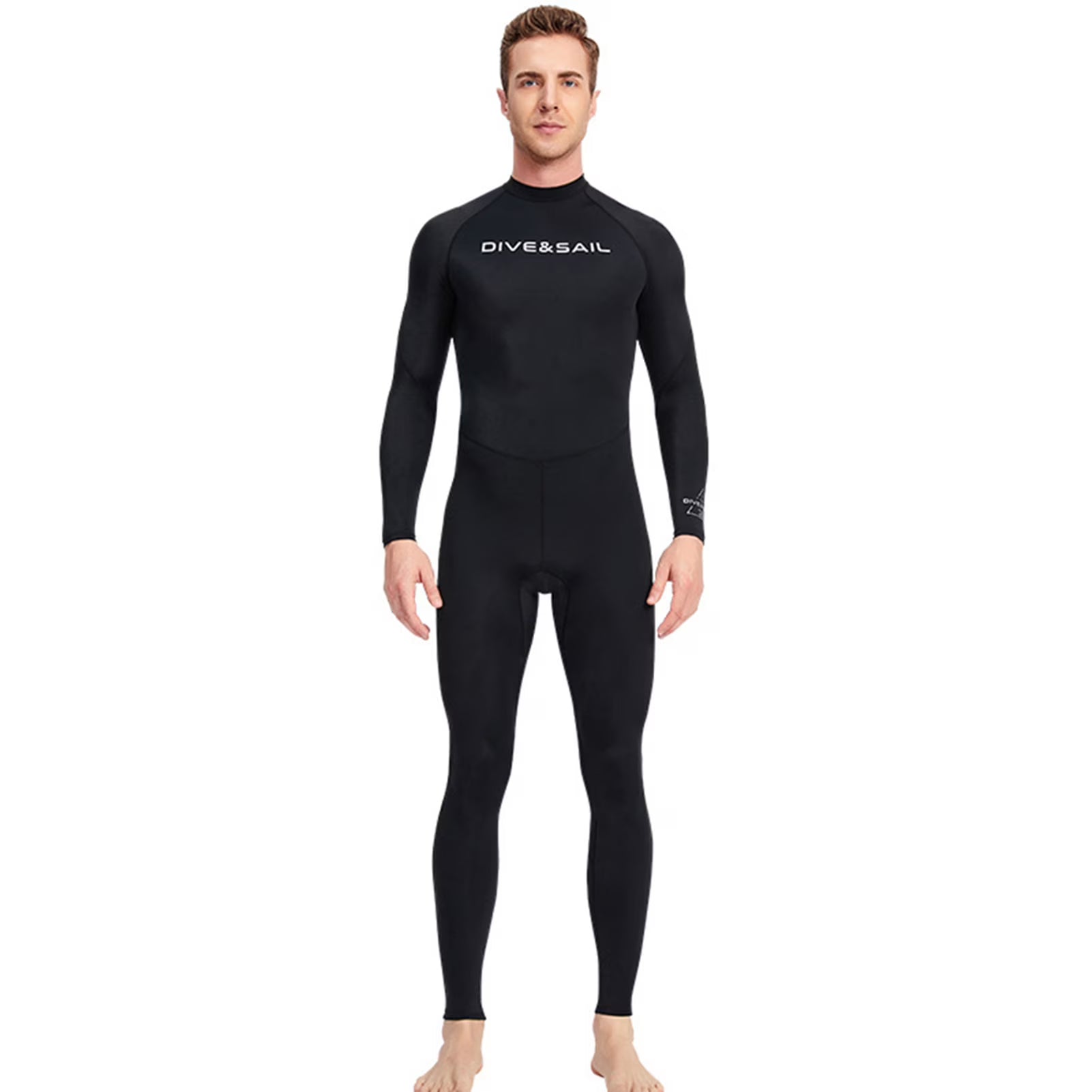 Men One Piece Swimsuit Long Sleeve Surf Suit J698