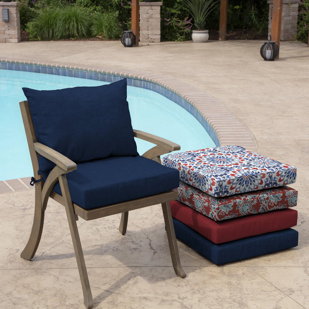Sapphire Blue Outdoor Dining Chair Cushion Set 21 x 21 X801