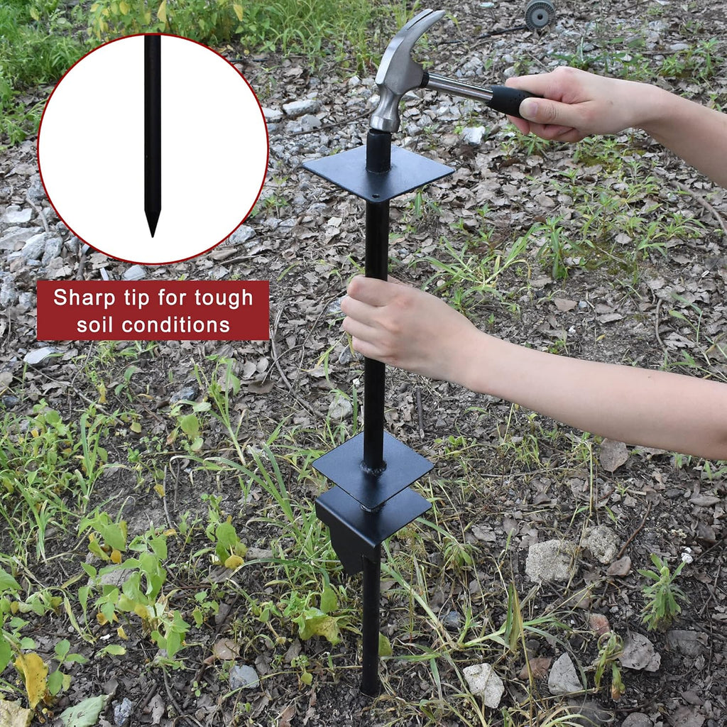 Vinyl PVC Real Estate Sign Post with Flat Cap 6' Tall, 36 Arm Holds Up to 24 Sign, White U492819
