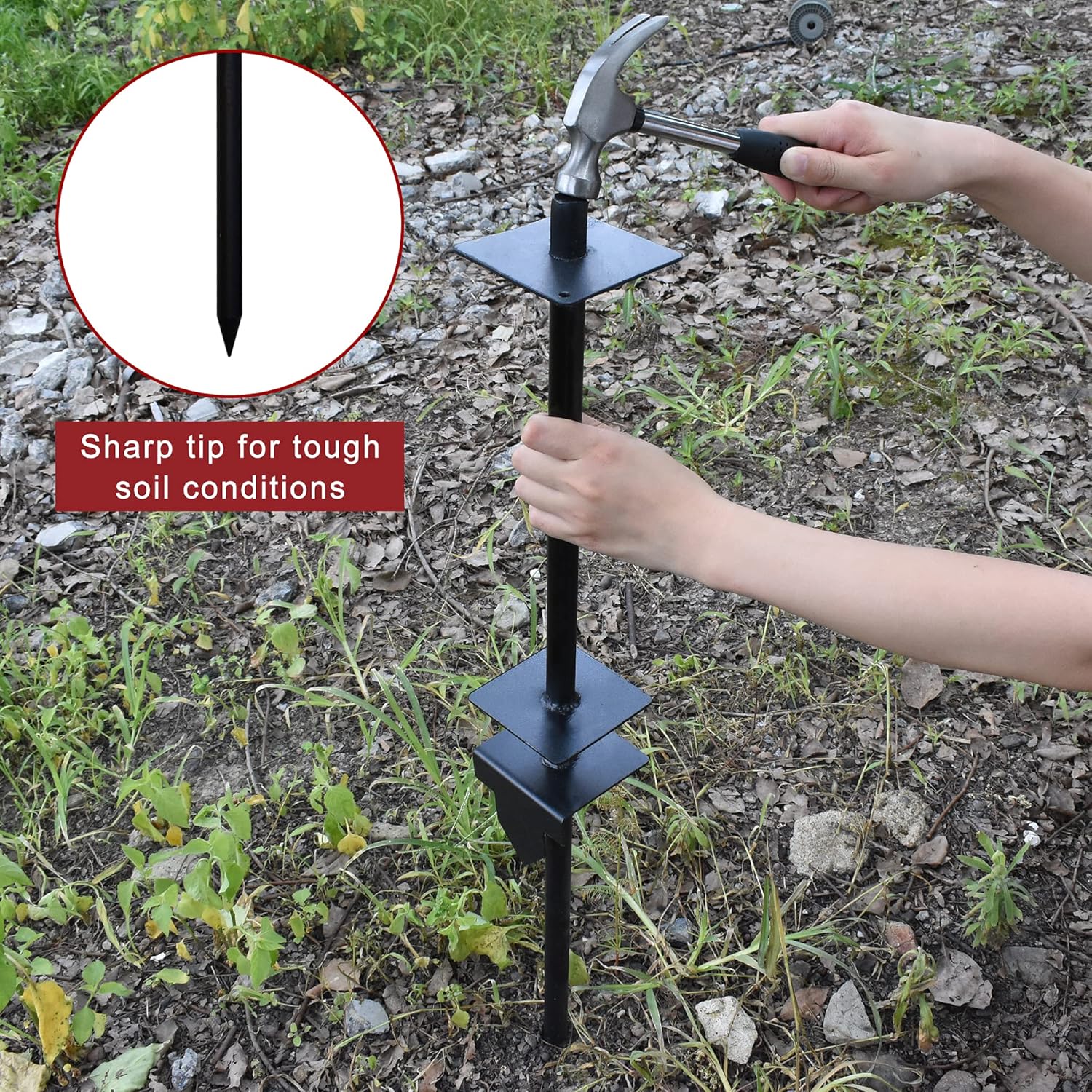 Vinyl PVC Real Estate Sign Post with Flat Cap 6' Tall, 36 Arm Holds Up to 24 Sign, White U492819