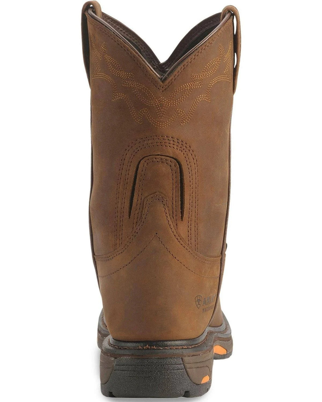 Brown Pull-On Work Boots D33040