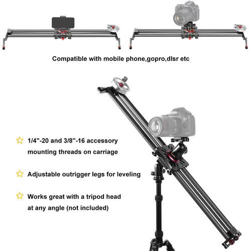Carbon Fiber Camera Slider with Flywheel W258854