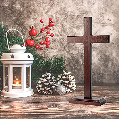 12.5 Inch Wooden Wall Cross D843561