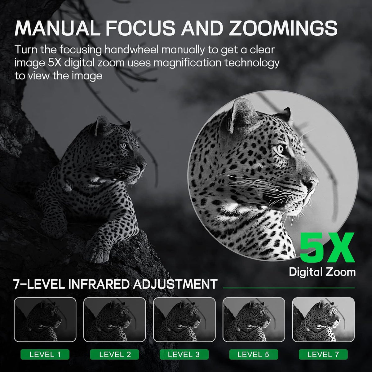 4K Infrared Night Vision Binoculars with Rechargeable Battery L85080