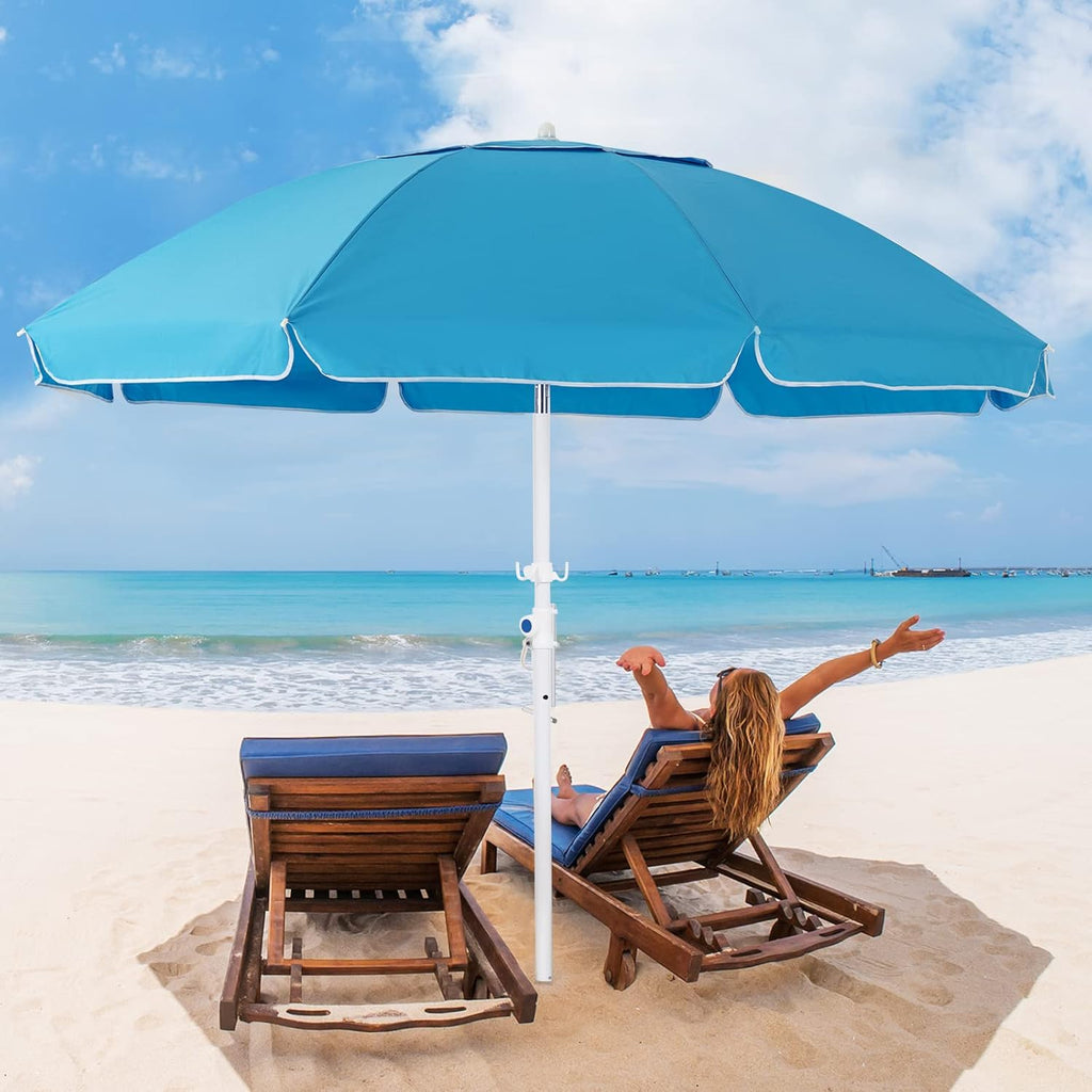 6.5FT Beach Umbrella with Carry Bag X12587