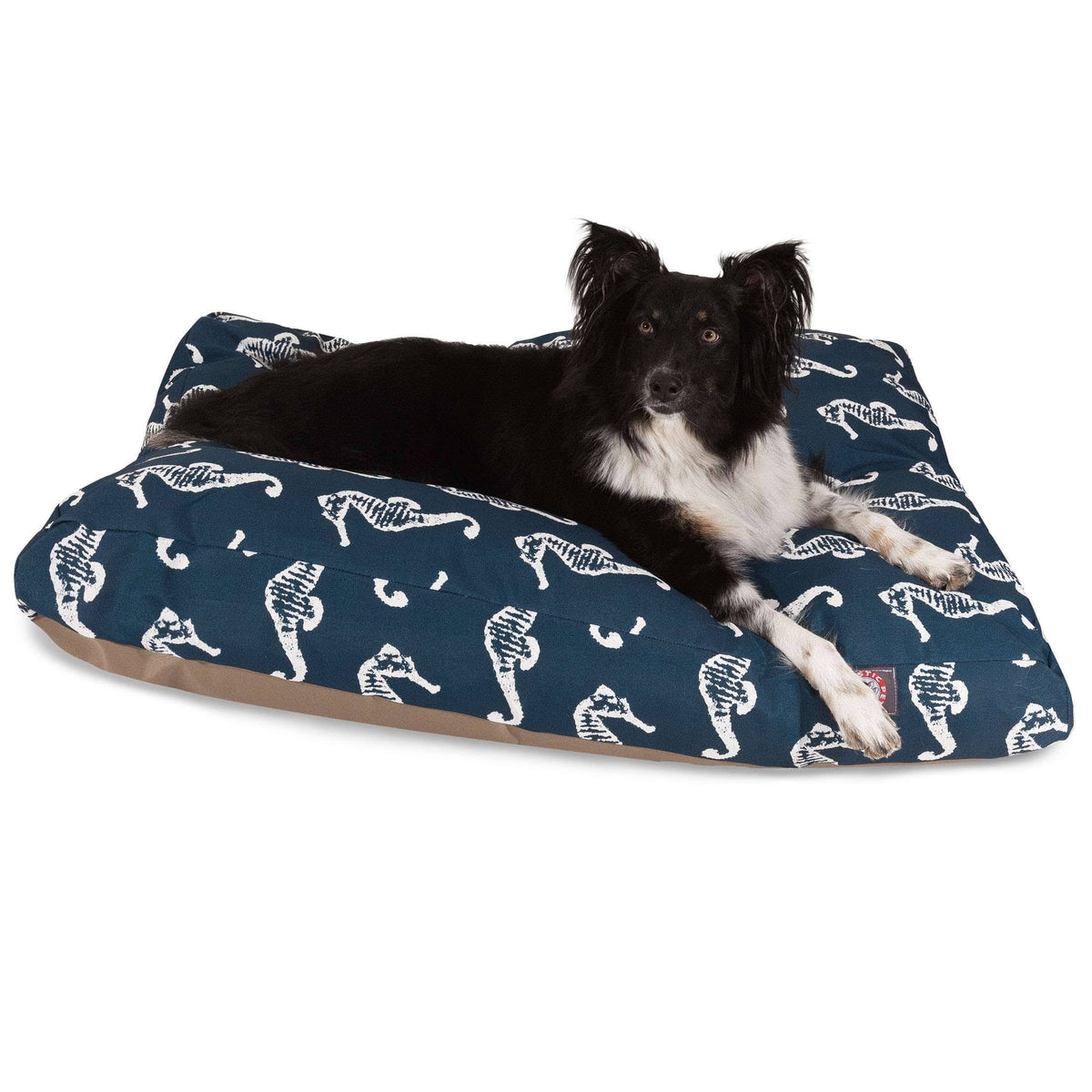 Navy Blue Large Rectangle Dog Bed T983