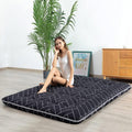 Black Geometric Pattern Japanese Floor Mattress S74862
