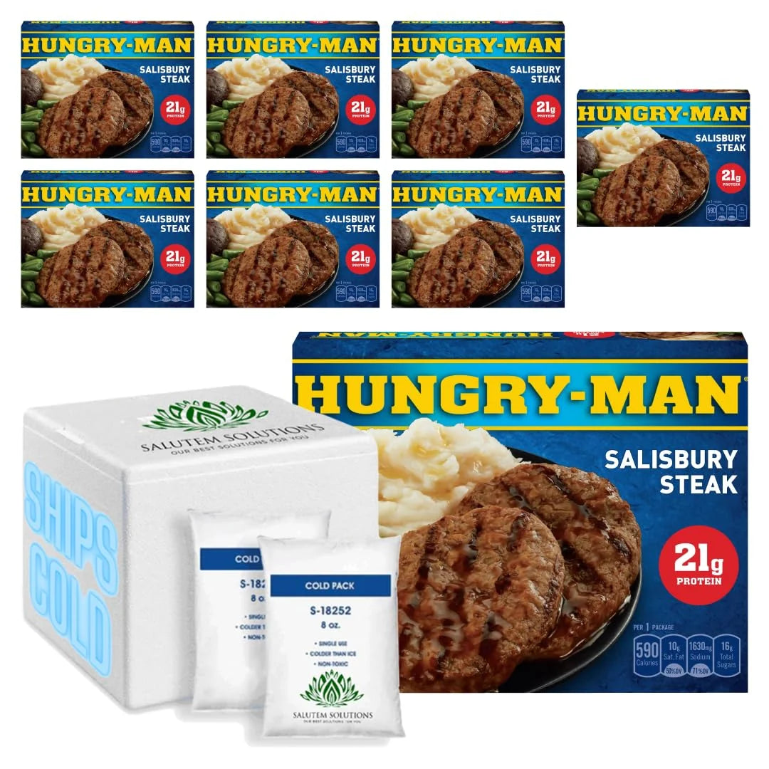 Salisbury Steak Frozen Dinner, 16 oz - Pack of 8 Q3867