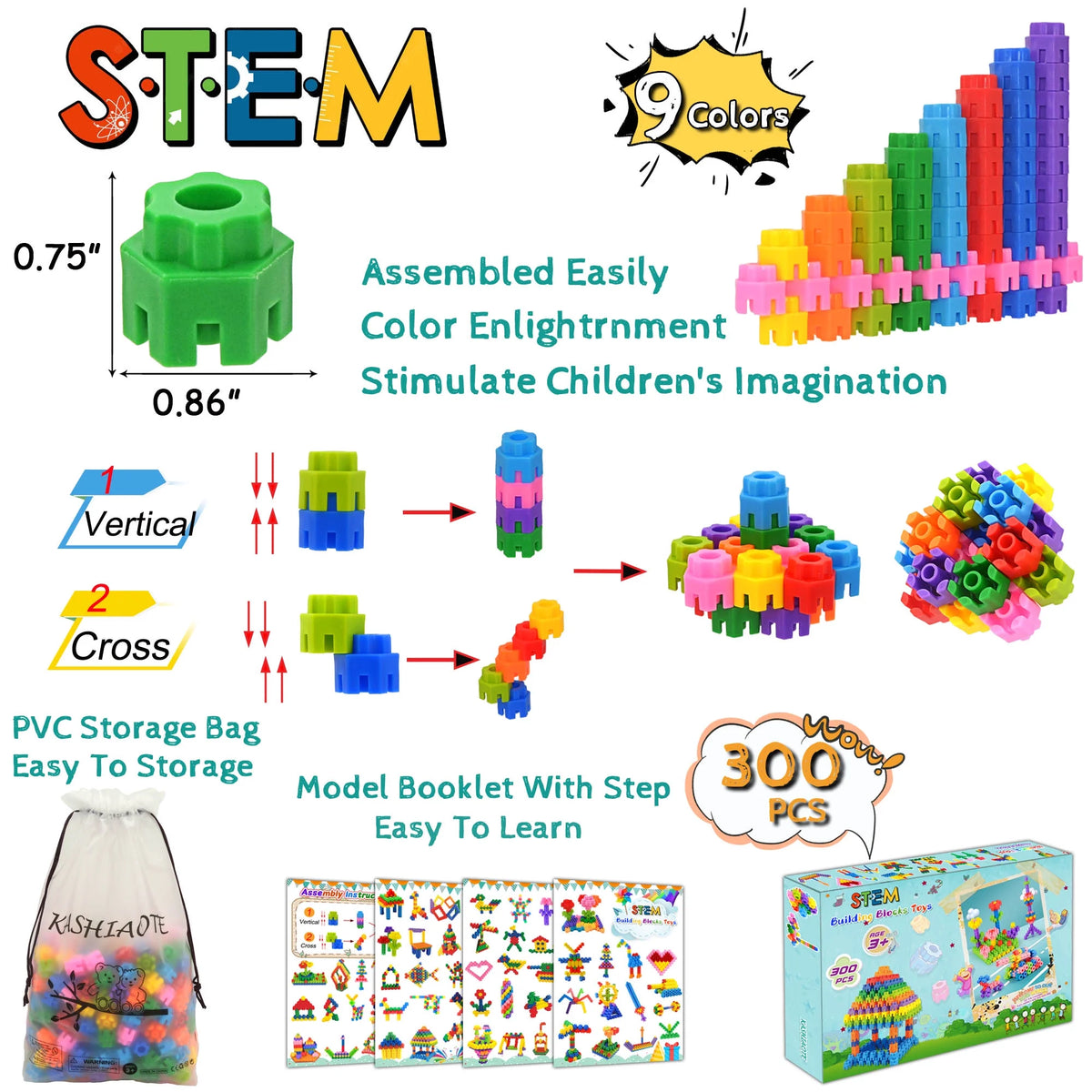 300 Pcs Interlocking Building Set P382876